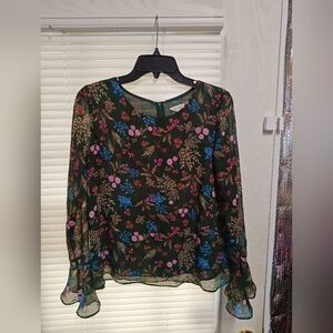 Everly Floral Green Blouse